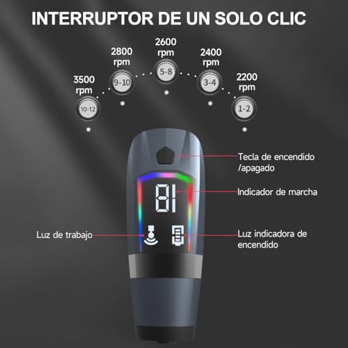 JCMO Pistola de Masaje Muscular, Masajeador Profesional con 4 Cabezas y Banda De Extensión, Ideal para Músculos, Hombros, Cuello, Espalda, Piernas, Pantorrillas