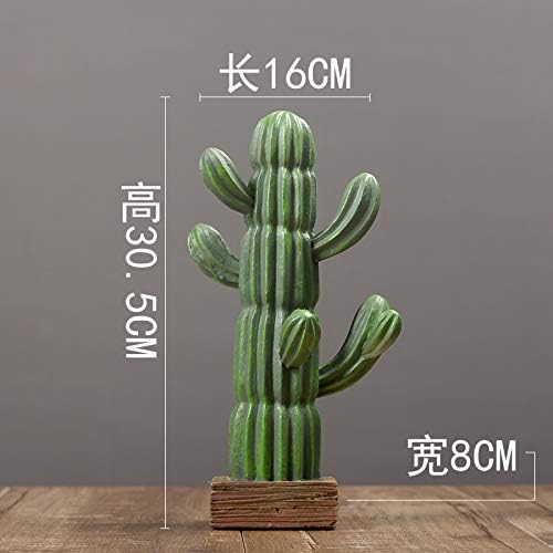 Sculpture Ornament Artwork Simulated Plant Cactus Pillar Potted Living Room Model Shop Layout Green Planting,Cactus F