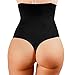 ShaperQueen102 Thong - Womens Waist Trainer Cincher High-Waist Girdle Sexy Body Shaper Slimming Tummy Control Panty Shapewear (Large, Black)