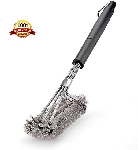 Grill Brush, 18" 3 in 1 Safe Barbecue Grill Brush Wire Bristles, Stainless Steel, Durable and Effective Best BBQ Cleaner for All Barbecue Lovers
