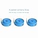 Soft Measure Tape Measuring ULG Sewing Tailor Flexible Cloth Ruler Body Measurement 60 Inch 150cm Pack of 3 Blue