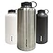 Fifty/Fifty Black Vacuum-Insulated Stainless Steel Bottle with Wide Mouth - 64 oz. Capacity