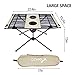 Geezo Lightweight Portable Foldable Camping Side Table with Cup Holders, Nylon Fabric Table Top and Aluminum Alloy Frame, Easy to Assemble and Clean, Compact and Durable(Unfolded: 22.4″ x 15.8″ x 15″)thumb 1