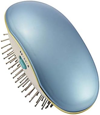 Electric Ionic Hairbrush, Portable Electric Anti-Static Vibration Massage Straight Hair Brush Comb (Blue)