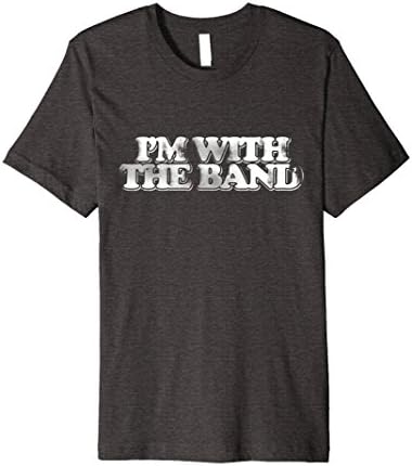Mens Vintage I'm with the band shirt funny band camp tee XL Dark Heather