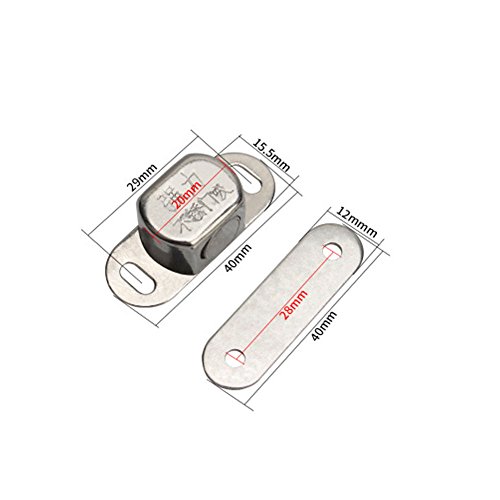 Eforlike 10 Pcs Strong Magnetic Cabinet Cupboards Wardrobe Touch Catches