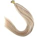 YoungSee I Tips Hair Extensions Highlight Itip Human Hair Extensions Ash Blonde Highlight Blonde Itip Hair Extensions 16 Inch 80s 50g Tip Hair Extensions Real Human Hair Remy Hair Extensions