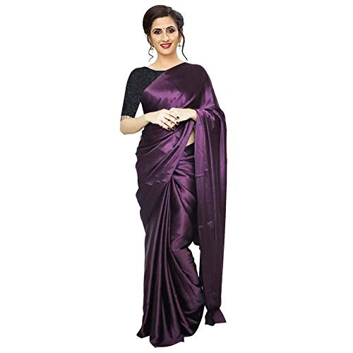 Women's Heavy Satin Silk Saree With Sequence Blouse