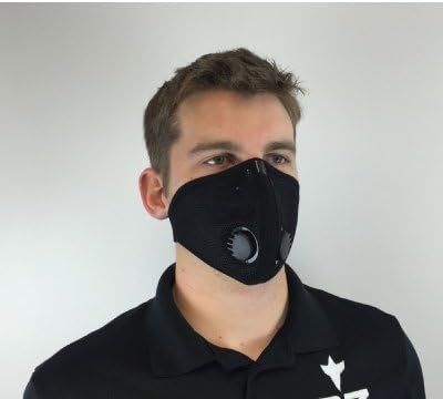 RZ Dust/Pollution Mask Bonus Pack w/5 Laboratory Tested Filters, Model M2, Mesh, Black, Size Small