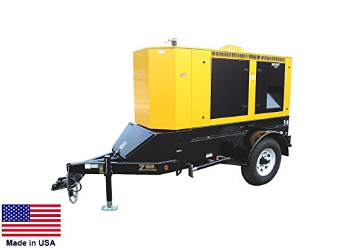 Generator - Trailer Mounted - Diesel Fired - 55 kVa - Made in the Usa