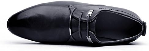 Huanyoo Men's Casual Pointed-toe Business Oxfords Lace Up Dress Shoes