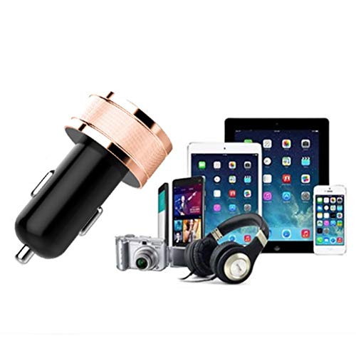 image for Glumes Car Charger, Fast Charge Metal Dual USB 4.8A Car Adapter LED Di