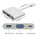 USB Type C to VGA Adapter Tuwejia Multiport USB3.0 Hub Type-C Female with Charging&Video Converter for Apple MacBook,ChromeBook Pixel Projector TV and More Type-C Devices