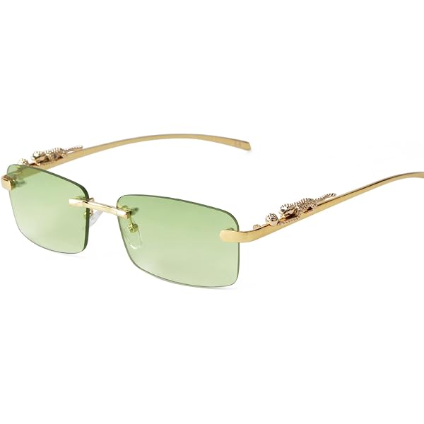Amazon.com: PASTL Green Glitter Lens Sunglasses Glasses  display picture 1