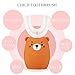 FEISIKE Ultrasonic Kids Electric Toothbrush with Three Gear Speed, Auto-Toothbrush Specially Designed for Toddlers and Kids Mottake，Touch Button (Brown Bear)