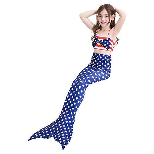 Kakawayi Girls Swimming Mermaid Tail Sets with Monofin