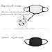 MEZETIHE Unisex Korean Mouth Mask Anti-dust Cute Kawaii Black Cotton Bear Zipper Star Facial Kpop Masks (Ship from US Directly)