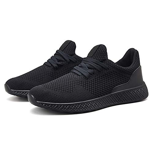 Running Basketball Shoe,Men Net Surface Flat Non-Slip Breathable Lightweight Youth Sports Sneakers Gym Training Shoes (B_Black, US:7) - Thumbnail 5