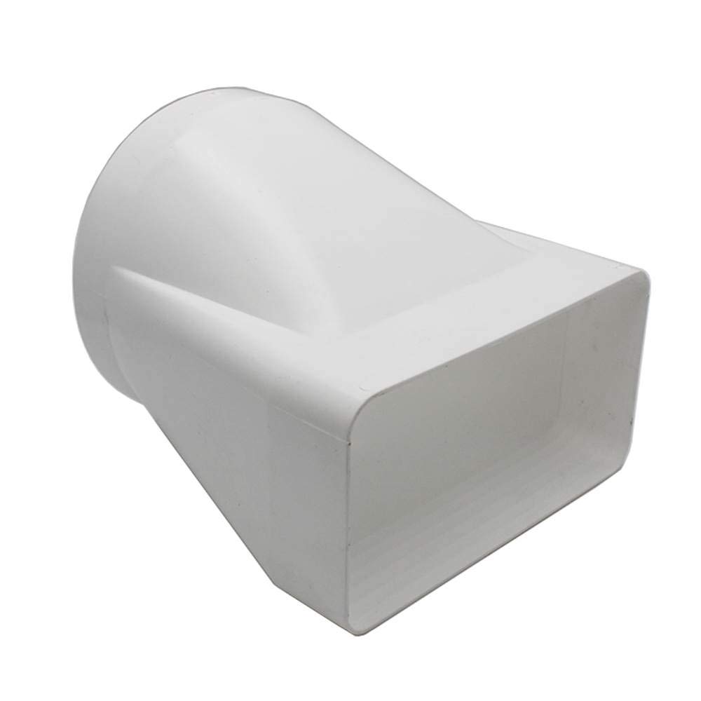 Kair Ducting Adaptor 180mm x 90mm to 150mm - 6 inch Rectangular to Round Straight Channel Connector for Converting to Different Size Duct Systems