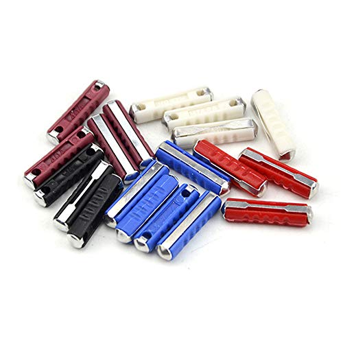WMYCONGCONG 200 PCS Continental Fuses Torpedo Type European Automotive Fuse 5A 8A 16A 25A 40A for Classic Cars Old Style