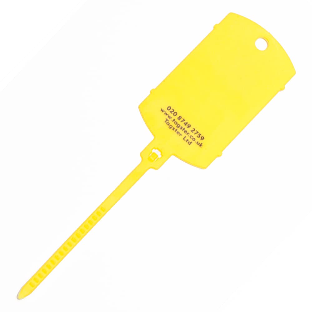 Key Tags - Vehicle Plastic Key Tags UNPRINTED (200) with self looping Tails (Yellow)
