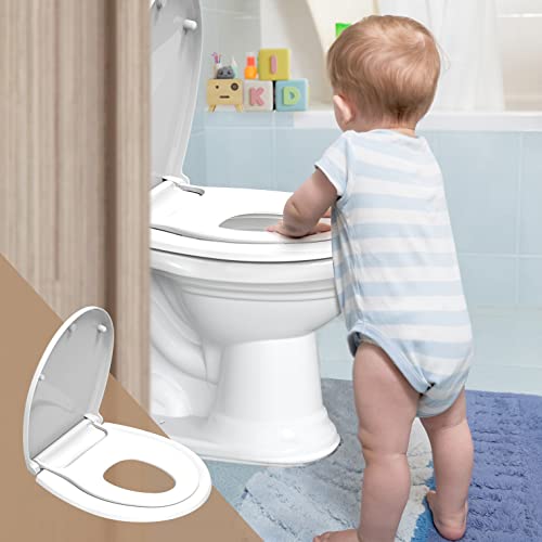 R&T Round Toilet Seat with Built in Child Seat Kids Toddlers Potty