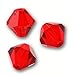 100pcs Adabele Austrian 4mm (0.16 Inch) Small Faceted Loose Bicone Crystal Beads Siam Red Compatible with Swarovski Crystals 5301/5328 SSB405