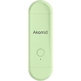 Akomid Book Light, USB Rechargeable, Eye-Cared Amber Light, 8 LEDs, Green, Modern Style, Metal &amp; Plastic, Clip-On, Stepless Dimming, for Reading in Bed, Kids, Living Room