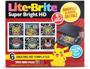 Pokémon Lite-Brite - Mesa de desenho luminosa LED com cores - Brinquedo luminoso para crianças