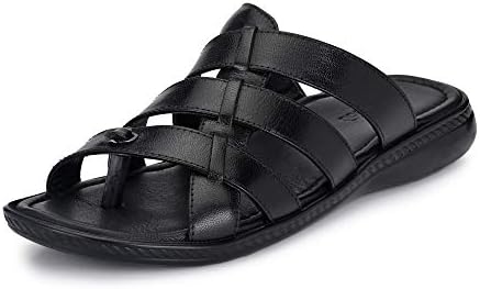 Amazon Grey Flat Sandals Uk Burwood Men Bwd 133 Black Leather Flip