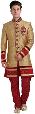 Sangrahan Beige Color Jute Sherwani 84115