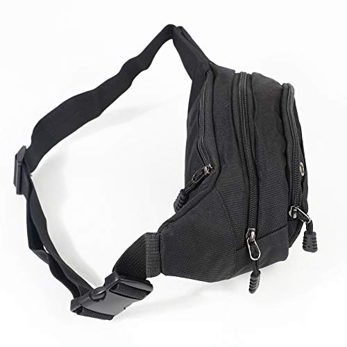 DAITET Fanny Pack for Men, Women, Kids,Outdoors, Workout Waist Bag Adjustable Belt, Waterproof Travel Bag, Running Bag fit for iPhone Samsung (Black) - Thumbnail 5