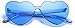 One Piece Heart Shaped Rimless Sunglasses Transparent Candy Color Eyewear(6 Color)