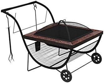 Steel Charcoal Fire Pit and BBQ - Portable - Perfect For Those Long Evenings and Social Occasions