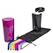 Arctic Lava Silicone and Stainless Steel Straw Set with 2 Cleaning Brushes in a Handy Storage Pouch. Fits 30oz Yeti / RTIC Style Tumblers