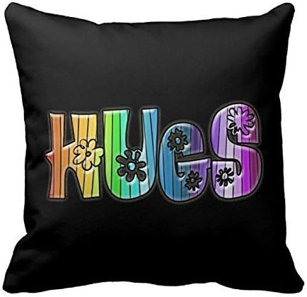 Hugs And Kisses Pillow Cover Cotton Pillowcase Cushion Cover