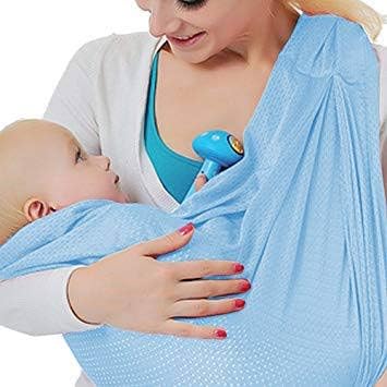 Lightweight Baby Carrier, Beach Baby Carrier Wrap, Summer Water Baby Carriers, Baby Holder, Baby Sling, Newborn Carrier, Baby Wrap Carrier - Blue