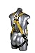 Guardian Fall Protection 1703 Velocity Economy Harness HUV Pass Thru Chest and Tongue Buckle Legs, Small/Large