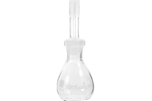 WRITWAA Laboratory Glass Pycnometer 50ml with Stopper Reagent Storage Bottle Glass Liquid Measuring Vessel