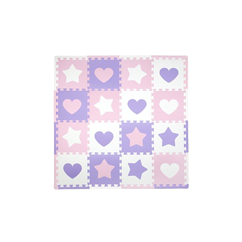 Tadpoles Foam Playmats for Kids, 16 Interlocking Foam Tiles, Total Floor Coverage 50” x 50” (16 Sq Ft), For Ages 3 and…