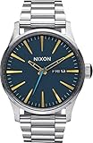 Nixon A356-2076 Mens Sentry SS Navy Brass Tapered Strap Watch