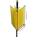 PG1ARCHERY Archery Target Flu-Flu Arrows, 6 Pack Traditional Wooden Arrow 4 Feathers Fletching for Practice Targeting Hunting Yellow