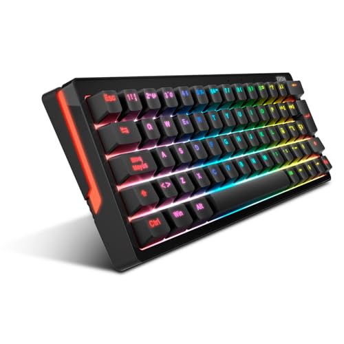 KROM Kreator Mechanical Gaming Keyboard, RGB Backlit Keys with 20 Effects, Interchangeable Switches, Anti-Ghosting, Compatible with Windows, Mac and Android, Spanish Layout, Black