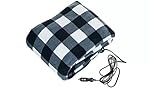 YLMTech Heated Travel Blanket , Fleece Electric Blanket - 12V - Blue Chequered