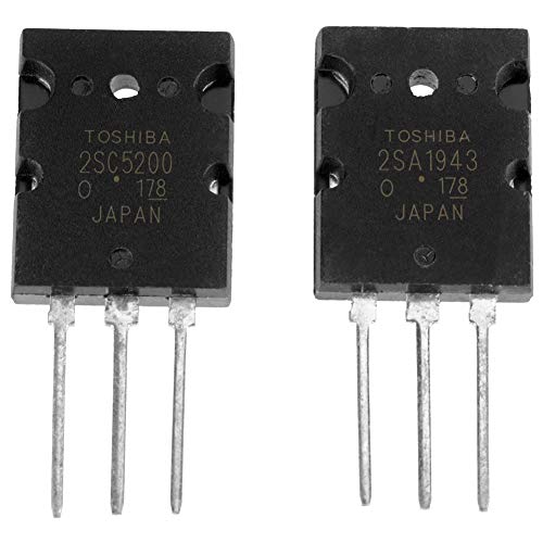 Audio Transistor, 5 Pair Black 2SA1943 2SC5200 High Power Matched Audio Transistor - Thumbnail 6