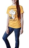 Peanuts Charlie Brown Snoopy Happiness is a Warm Puppy Adult Gold T-shirt