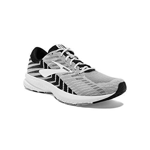 Brooks Mens Launch 6 Running Shoe - Alloy/Black/Grey - D - 11.0