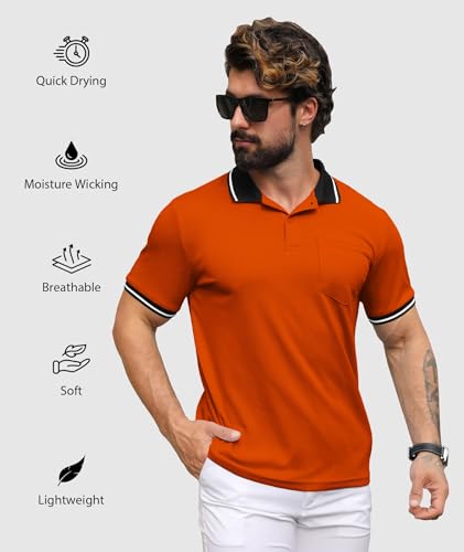 SwissWell Set of 3 Men's Polo Shirt Short Sleeve Golf Shirt Summer Sports Polo Shirts for Men T-Shirt