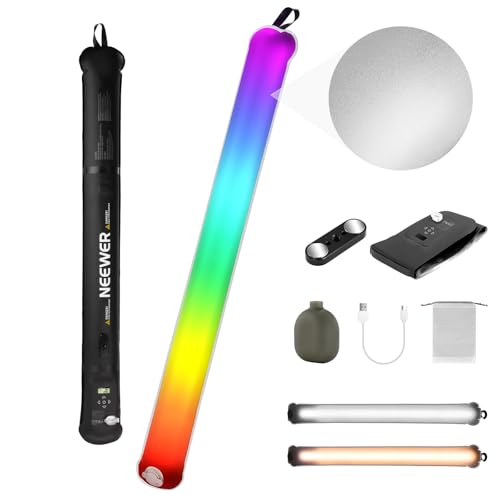 NEEWER Basics 30W Handheld RGB Light Stick 35.5 Inches / 90 cm, Portable Inflatable TPU Lighting 5000 mAh Type C 45 W in/30 W Out, 3000 Lux 17 Effects 2700-6500K CRI95 for Studio Photography Video Recording, GC30C