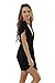 DQdq Petite Women's Beach Swimsuit Cover up V-Neck Dress XS Black